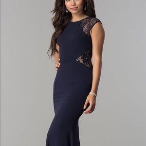 Never worn, beautiful navy dress